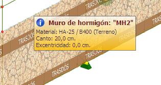 Etiqueta de muro de hormigón